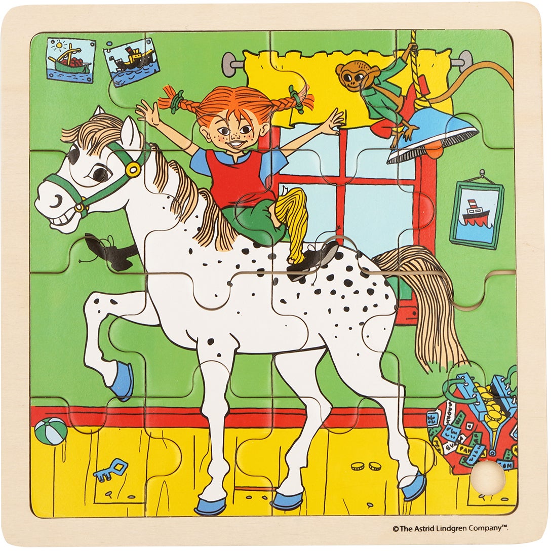 Pippi Langstrumpf Holzpuzzle Pippi &  Kleiner Onkel 16 Teile von Pippi Langstrumpf