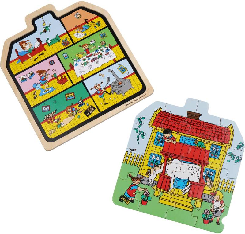 Pippi Langstrumpf Holzpuzzle Villa Kunterbunt 16 Teile von Pippi Langstrumpf