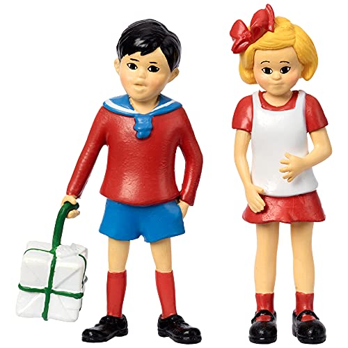 Pippi Langstrumpf Spielzeug Spielfiguren Tommy & Annika, 80 mm – Puppenhaus Zubehör Figuren Mädchen und Jungen ab 3 Jahren von Pippi Langstrumpf