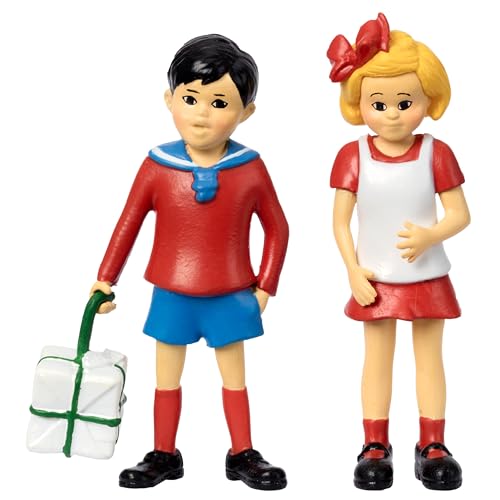 Pippi Langstrumpf Spielzeug Spielfiguren Tommy & Annika, 80 mm – Puppenhaus Zubehör Figuren Mädchen und Jungen ab 3 Jahren von Pippi Langstrumpf