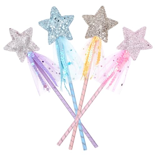 Piriuuo 4 Stück Stern Zauberstab, Feenstab für Kinder Zauberstab Fee Glitzer Sternstab Weihnachten Zauber Prinzessin Zauberstab Geburtstagsfeier Dekoration Cosplay Spielzeug, Rosa, Blau, Lila, Gelb Piriuuo 4 Stück Stern Zauberstab, Feenstab für Kinder Zauberstab Fee Glitzer Sternstab Weihnachten Zauber Prinzessin Zauberstab Geburtstagsfeier Dekoration Cosplay Spielzeug, Rosa, Blau, Lila, Gelb von Piriuuo