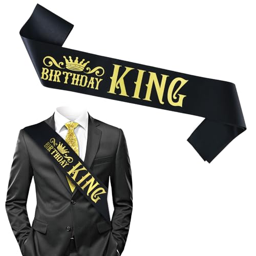 Piriuuo Geburtstag Schärpe Happy Birthday King, Geburtstag Schärpe Birthday King Geburtstag Schwarzer Schärpe Satin Schärpe Bedrucken Geburtstag Schärpe Deko Zubehör Partyzubehör Geburtstagsdekoration Piriuuo Geburtstag Schärpe Happy Birthday King, Geburtstag Schärpe Birthday King Geburtstag Schwarzer Schärpe Satin Schärpe Bedrucken Geburtstag Schärpe Deko Zubehör Partyzubehör Geburtstagsdekoration von Piriuuo
