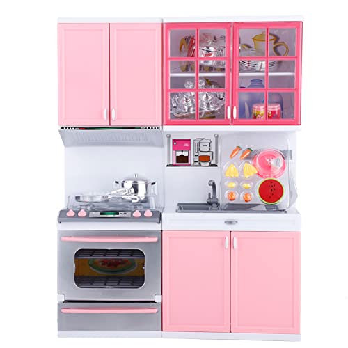 Gasofen, Mikrowellenofen Waschbecken Küchenspiel Set für mit Schrank und Werkzeugen Interactive Spielzeugset für Rollenspiele und Klang Perfektes und Preis für von Pissente