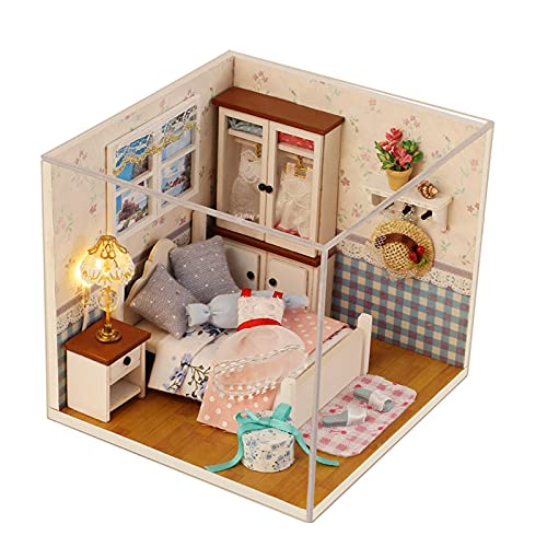 Miniaturpuppenhaus Holzpuppenhaus Kit mit Warmen LED -Leuchten und Staubabdeckung für DIY Craft Eltern Interaktion Geburtstag Miniaturpuppenhaus Holzpuppenhaus Kit mit Warmen LED -Leuchten und Staubabdeckung für DIY Craft Eltern Interaktion Geburtstag von Pissente