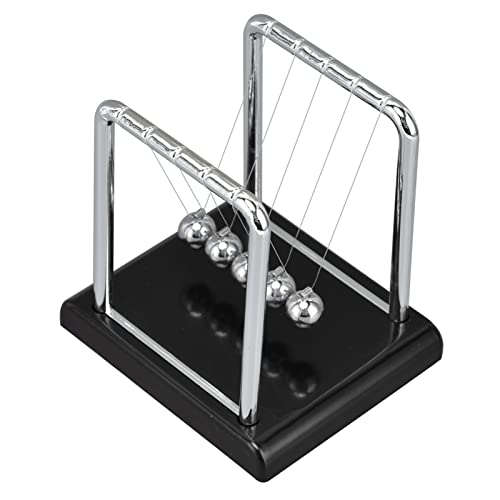 Newtons Cradle Balance Balls, Balance Pendel Ball Physik Wissenschaft Metall Büro Spiele Desktop Dekoration Spielzeug Spiele Zubehör Wissenschaft Schreibtisch Gadgets (schwarzer) von Pissente