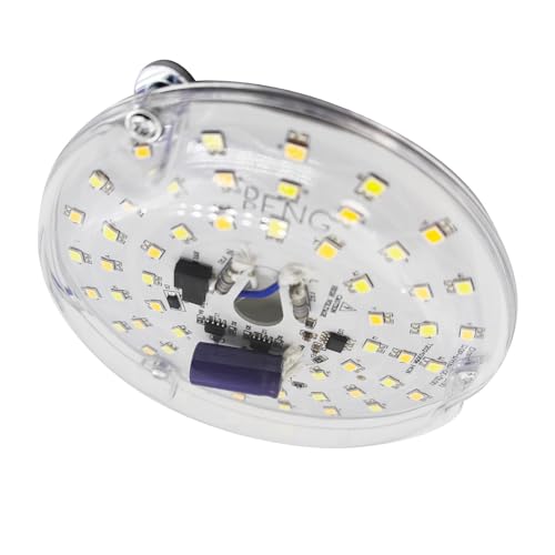 Pissente 4 Zoll Deckenlüfter LED LED Light Ersatz 15W 3cct 3000k 4000k 6000k 3 Farb Dimmbare Runde LED -Deckenlüfter Nachrüstungskit (230V) von Pissente