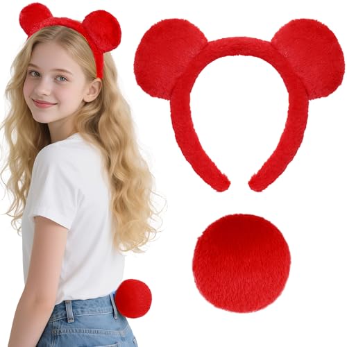 Pistha Bärenohren Stirnband Schwanz Set, Bär Kostüm Stirnband für Erwachsene Frauen Männer für Halloween Party Kopfbedeckung Zubehör Pistha Bärenohren Stirnband Schwanz Set, Bär Kostüm Stirnband für Erwachsene Frauen Männer für Halloween Party Kopfbedeckung Zubehör von Pistha