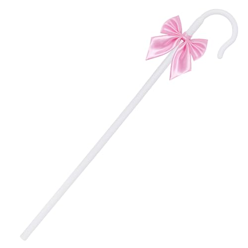 Pistha Shepherd Staff weißer Stock und Fliege, Schäferhund, Hakenfliege für Damen und Mädchen, Halloween, Schäferhund-Kostüm, Pink, Einheitsgröße Pistha Shepherd Staff weißer Stock und Fliege, Schäferhund, Hakenfliege für Damen und Mädchen, Halloween, Schäferhund-Kostüm, Pink, Einheitsgröße von Pistha