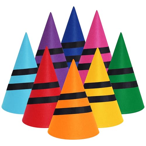 Wachsmalstifthut, Zwergenhut, Filz, Partyhüte, Zwergmütze, Elfenhut für Erwachsene, Halloween, Schule, Gruppe, Kostüm, Zubehör, Partyzubehör, Dekoration, Zubehör, 8 Stück Wachsmalstifthut, Zwergenhut, Filz, Partyhüte, Zwergmütze, Elfenhut für Erwachsene, Halloween, Schule, Gruppe, Kostüm, Zubehör, Partyzubehör, Dekoration, Zubehör, 8 Stück von Pistha