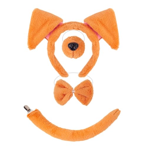 1/4/5-teiliges Hundekostüm-Zubehör-Set mit Hundeohren, Stirnband, Schwanz, Tutu, Rock, Zubehör-Set, Kinder-Tierverkleidungs-Set 1/4/5-teiliges Hundekostüm-Zubehör-Set mit Hundeohren, Stirnband, Schwanz, Tutu, Rock, Zubehör-Set, Kinder-Tierverkleidungs-Set von Pitadue