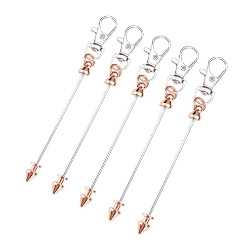 5-teiliges multifunktionales Perlenschlüssel-Set, Metallstruktur, modische Tasche und Schlüsseldekoration, Perlen-Schlüsselanhänger für Party von Pitadue