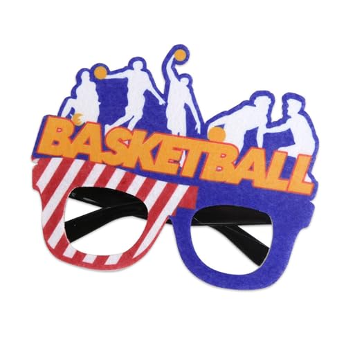 Basketball-Brillenrahmen, lustige Basketball-Brille, Sport-Motto-Party, Geburtstag, Dekorationen, Zubehör für Damen und Herren, Basketball-Motto-Partyzubehör von Pitadue