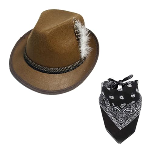 Federhut Oktoberfest Kostüm mit Hut Schal und Herz Rahmen Brille für Herren Damen Oktoberfest Bier Mottoparty Federhut Oktoberfest Kostüm mit Hut Schal und Herz Rahmen Brille für Herren Damen Oktoberfest Bier Mottoparty von Pitadue