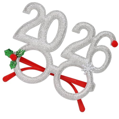 Happy New Year Brille Fancy Party Brille Weihnachten Brillenrahmen Weihnachten Brille ohne Gläser für Damen Herren Happy New Year Brille Fancy Party Brille Weihnachten Brillenrahmen Weihnachten Brille ohne Gläser für Damen Herren von Pitadue