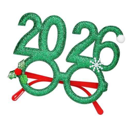 Happy New Year Brille Fancy Party Brille Weihnachten Brillenrahmen Weihnachten Brille ohne Gläser für Damen Herren Happy New Year Brille Fancy Party Brille Weihnachten Brillenrahmen Weihnachten Brille ohne Gläser für Damen Herren von Pitadue