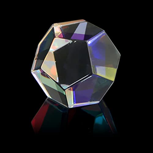 Optisches Glasprisma aus Polyeder, 24 mm, Regenbogen-Optisches Glas, facettenreich, helles Licht, kombiniert Physik-Unterricht von Pitadue