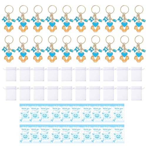 Pitadue Baby-Fußabdruck-Schlüsselanhänger-Set für Baby-Party, Partyzubehör, Neugeborene, Gast-Schlüsselanhänger, Rückkehr-Souvenir, 20 Stück Pitadue Baby-Fußabdruck-Schlüsselanhänger-Set für Baby-Party, Partyzubehör, Neugeborene, Gast-Schlüsselanhänger, Rückkehr-Souvenir, 20 Stück von Pitadue