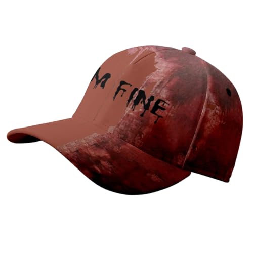 Pitadue Baseballkappe mit Blutflecken für Halloween-Partys, Themenveranstaltungen, Rollenspiele, Baseballmütze für Erwachsene, Uni-Kopfbedeckung von Pitadue