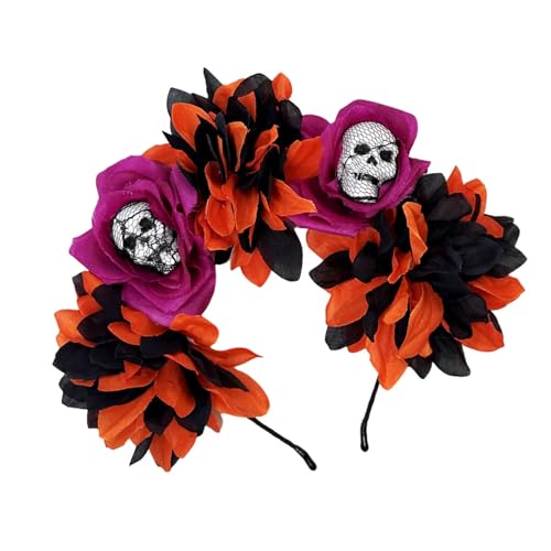 Pitadue Blumenkrone Stirnband Halloween Cincos des Mayoes Party Kostüm Skelett Blumen Kopfschmuck Tag der Toten Kopfschmuck Pitadue Blumenkrone Stirnband Halloween Cincos des Mayoes Party Kostüm Skelett Blumen Kopfschmuck Tag der Toten Kopfschmuck von Pitadue