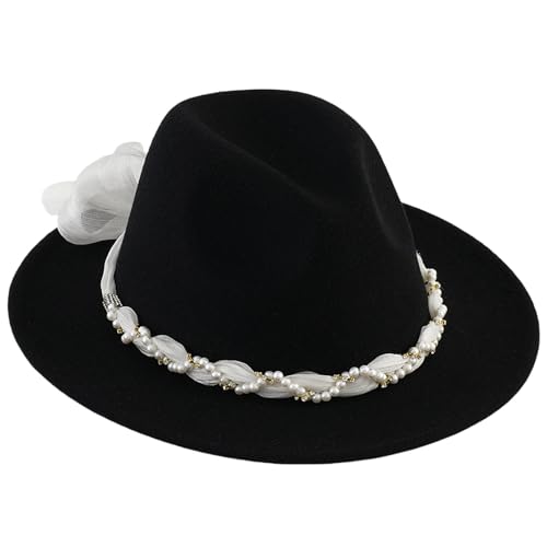 Pitadue Dame Fedoras Hut Elagant Perlen besetztes Band Kopfschmuck für Make-up Party Maskeraden Flapper Cosplay Pitadue Dame Fedoras Hut Elagant Perlen besetztes Band Kopfschmuck für Make-up Party Maskeraden Flapper Cosplay von Pitadue