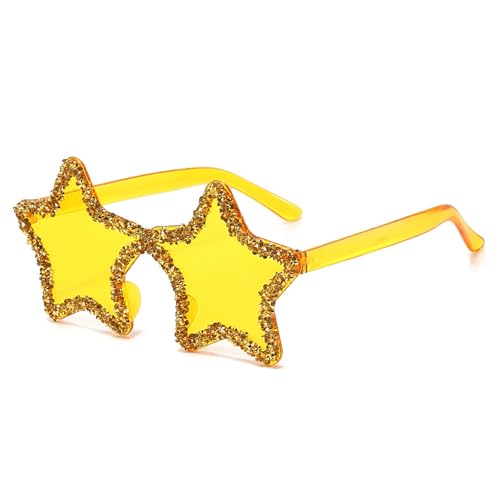 Pitadue Dekorative glitzernde Stern-Brillen, Trendsetter für Urlaubskleider, modische Foto-Requisiten von Pitadue