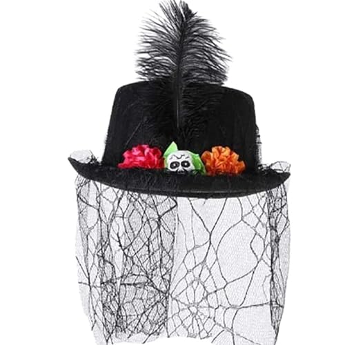 Pitadue Eleganter Hut mit Blumenschleier für Halloween und Theatergebrauch, Themenfeier, Bühnenaufführungen Pitadue Eleganter Hut mit Blumenschleier für Halloween und Theatergebrauch, Themenfeier, Bühnenaufführungen von Pitadue