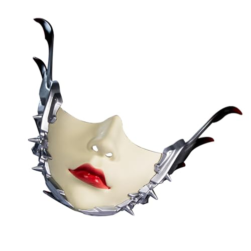 Pitadue Maskerade Halloween Halbgesicht Mechanische Flügel Maskeraden Zubehör für Männer Frauen Halloween Cosplay von Pitadue