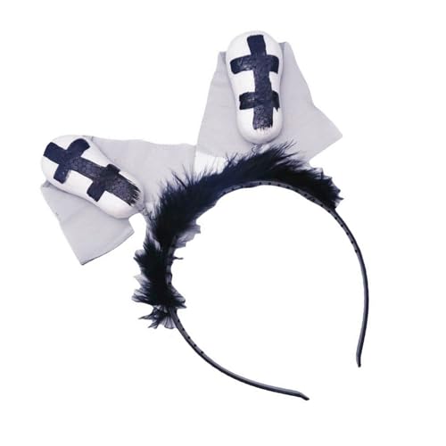Pitadue Modische Haarbänder für Halloween, Uni, Vintage-Kopfbedeckung für Make-up-Anlässe von Pitadue