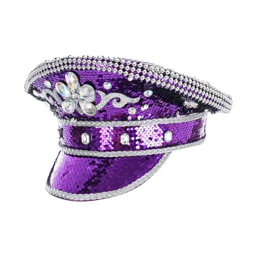 Pitadue Pailletten-Hut mit Strasssteinen, Brautdusche, Junggesellinnenabschied, Cosplay, Braut, Kapitän, Club, Kopfschmuck Pitadue Pailletten-Hut mit Strasssteinen, Brautdusche, Junggesellinnenabschied, Cosplay, Braut, Kapitän, Club, Kopfschmuck von Pitadue