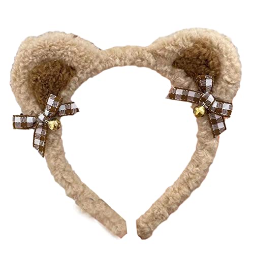 Pitadue Plüsch für Ohren, Stirnband mit Glocken, Schleifen, Tier, Kätzchenohren, Haarband zum Waschen des Gesichts, Halloween, Weihnachtsrequisite Pitadue Plüsch für Ohren, Stirnband mit Glocken, Schleifen, Tier, Kätzchenohren, Haarband zum Waschen des Gesichts, Halloween, Weihnachtsrequisite von Pitadue
