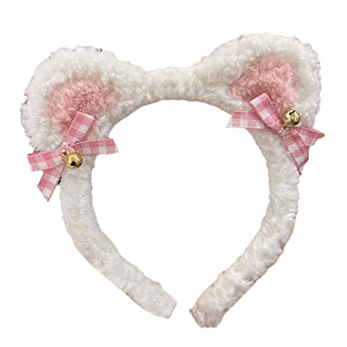 Pitadue Plüsch für Ohren, Stirnband mit Glocken, Schleifen, Tier, Kätzchenohren, Haarband zum Waschen des Gesichts, Halloween, Weihnachtsrequisite Pitadue Plüsch für Ohren, Stirnband mit Glocken, Schleifen, Tier, Kätzchenohren, Haarband zum Waschen des Gesichts, Halloween, Weihnachtsrequisite von Pitadue