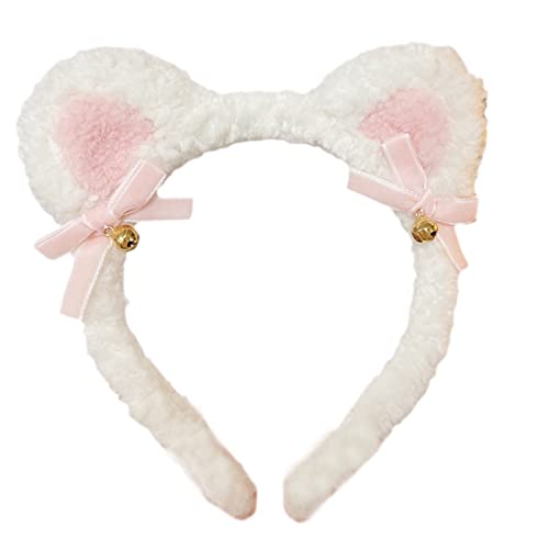 Pitadue Plüsch für Ohren, Stirnband mit Glocken, Schleifen, Tier, Kätzchenohren, Haarband zum Waschen des Gesichts, Halloween, Weihnachtsrequisite Pitadue Plüsch für Ohren, Stirnband mit Glocken, Schleifen, Tier, Kätzchenohren, Haarband zum Waschen des Gesichts, Halloween, Weihnachtsrequisite von Pitadue