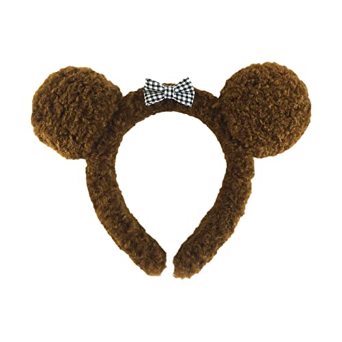 Pitadue Plüschtier Bär Ohren Haarschmuck Schleifen Haarreifen Halloween Party Haarreifen Tier Cosplay Fancy Requisiten von Pitadue