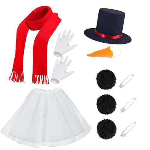 Pitadue Schwarzer Hut Schneemann Weihnachtsmütze Weihnachten Party Cosplay Lustige Hut Nase von Pitadue