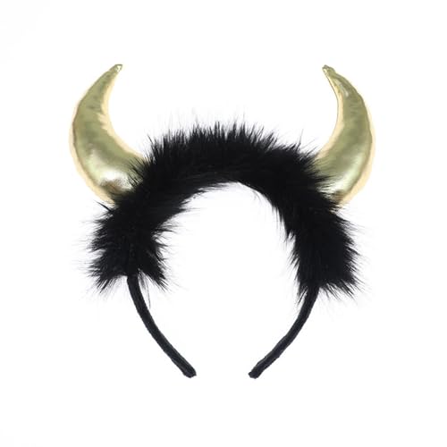Pitadue Verstellbare Teufelshörner, Kopfbedeckung, bequeme Kopfbedeckung, einzigartige Kopfbedeckung, Kostümzubehör für Halloween-Event von Pitadue