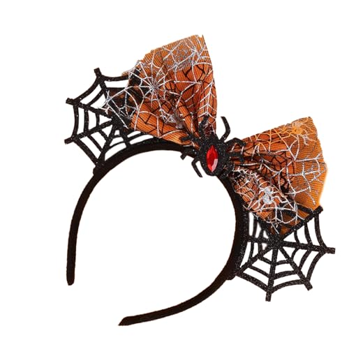 Pitadue Zarte und geheimnisvolle Halloween-Kopfbedeckung mit Spinnen und Schmetterling, Kostümzubehör, festliches Stirnband von Pitadue