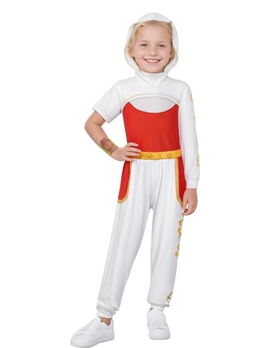 Pitevotur Zombies-Kostüm für Mädchen, Cheerleader, Cosplay, Halloween, Party, Outfit für 3–12 Jahre von Pitevotur