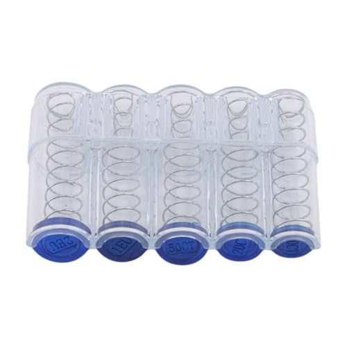 Pitycbo Aufbewahrungsbox S Halter Tube Sortiermechanismus 10ct, 20ct, 50ct, 1Euro, 2Euro Kapseln S Sammelbox, Klar Pitycbo Aufbewahrungsbox S Halter Tube Sortiermechanismus 10ct, 20ct, 50ct, 1Euro, 2Euro Kapseln S Sammelbox, Klar von Pitycbo