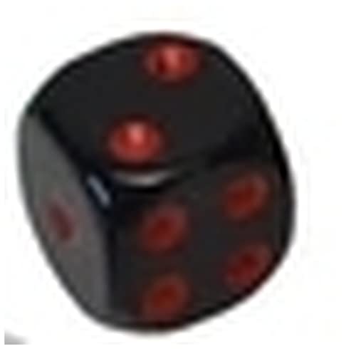 Würfel 16mm Acryl Casino Digitale polyedrale Würfel Set Six Sid Spot Fun First Board Spiel Würfel D & D RPG Games Party Gambling Game Dices 10 stücke Gezinkte Würfel (Size : Black with RED Point) von PiurUf