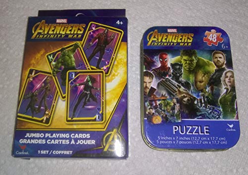Avengers Infinity War Jumbo Card Deck und Puzzle Tin Bundle Set Avengers Infinity War Jumbo Card Deck und Puzzle Tin Bundle Set von Pixar