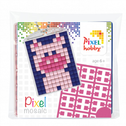 Pixelhobby Geschenkbox Schlüsselanhänger Set Schwein 3x4cm von PixelHobby