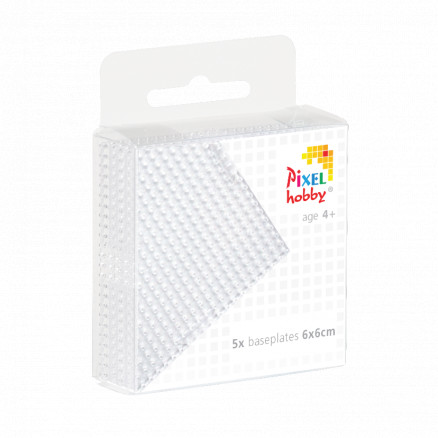 Pixelhobby Midi/XL Pixelmatte quadratisch transparent 6x6cm - 5 Stk von PixelHobby