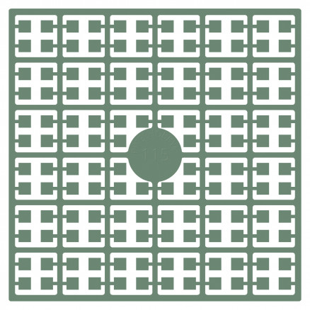 Pixelhobby Midi Perlen 115 Dusty Green 2x2mm - 140 Pixel von PixelHobby