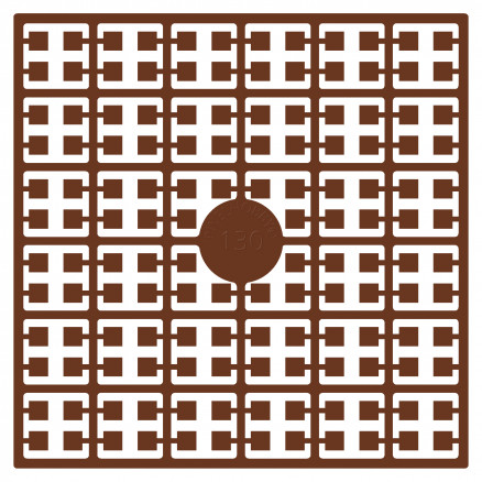 Pixelhobby Midi Perlen 130 Dunkelbraun Mahagony 2x2mm - 140 Pixel von PixelHobby