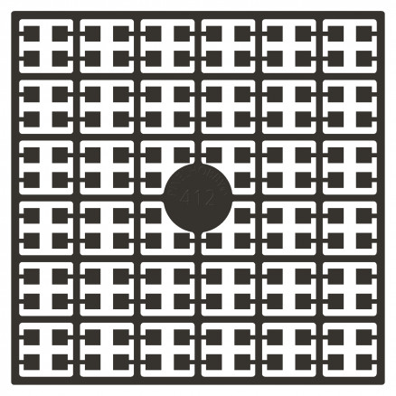 Pixelhobby Midi Perlen 412 Sehr Dunkles Mokka 2x2mm - 140 Pixel von PixelHobby