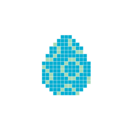 Pixelhobby Osterei Blau - Ostern Pixelhobby-Muster von PixelHobby