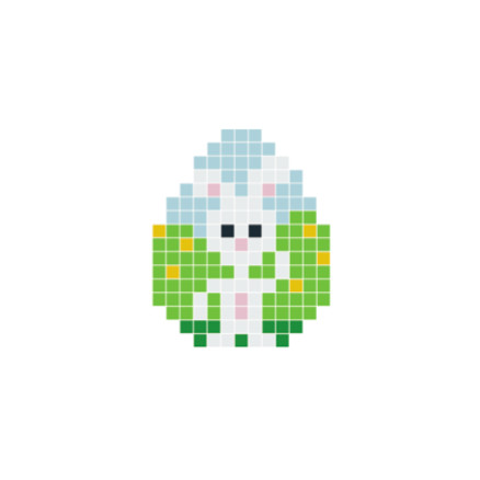 Pixelhobby Osterhase Weiß - Ostern Pixelhobby-Muster von PixelHobby