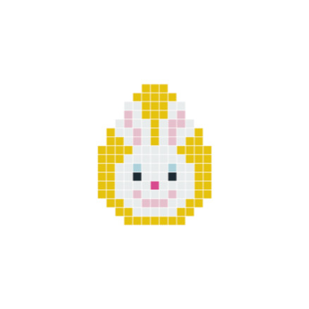 Pixelhobby Osterhasenkopf - Ostern Pixelhobby-Muster von PixelHobby