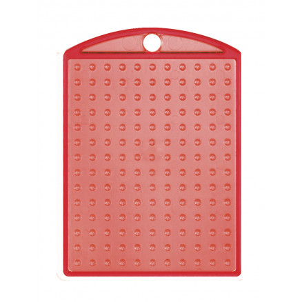 Pixelhobby Schlüsselanhänger/Medaillon transparent Rot 3x4cm -1 Stk von PixelHobby