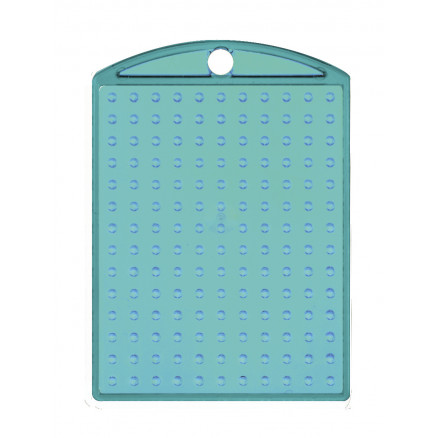 Pixelhobby Schlüsselanhänger/Medaillon transparent Türkis 3x4cm -1 Stk von PixelHobby